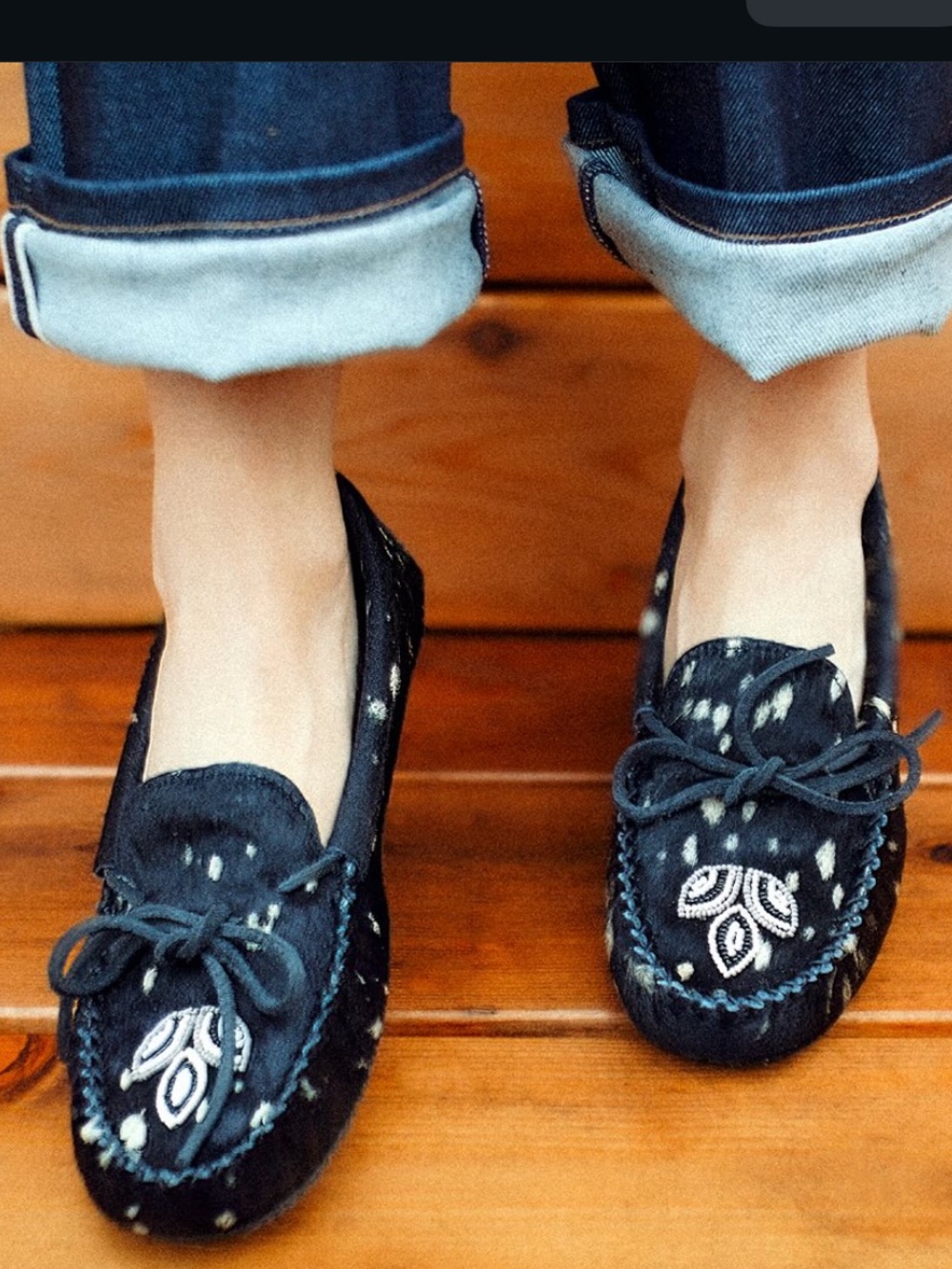 Manitobah Black and white pony hair loafers 6